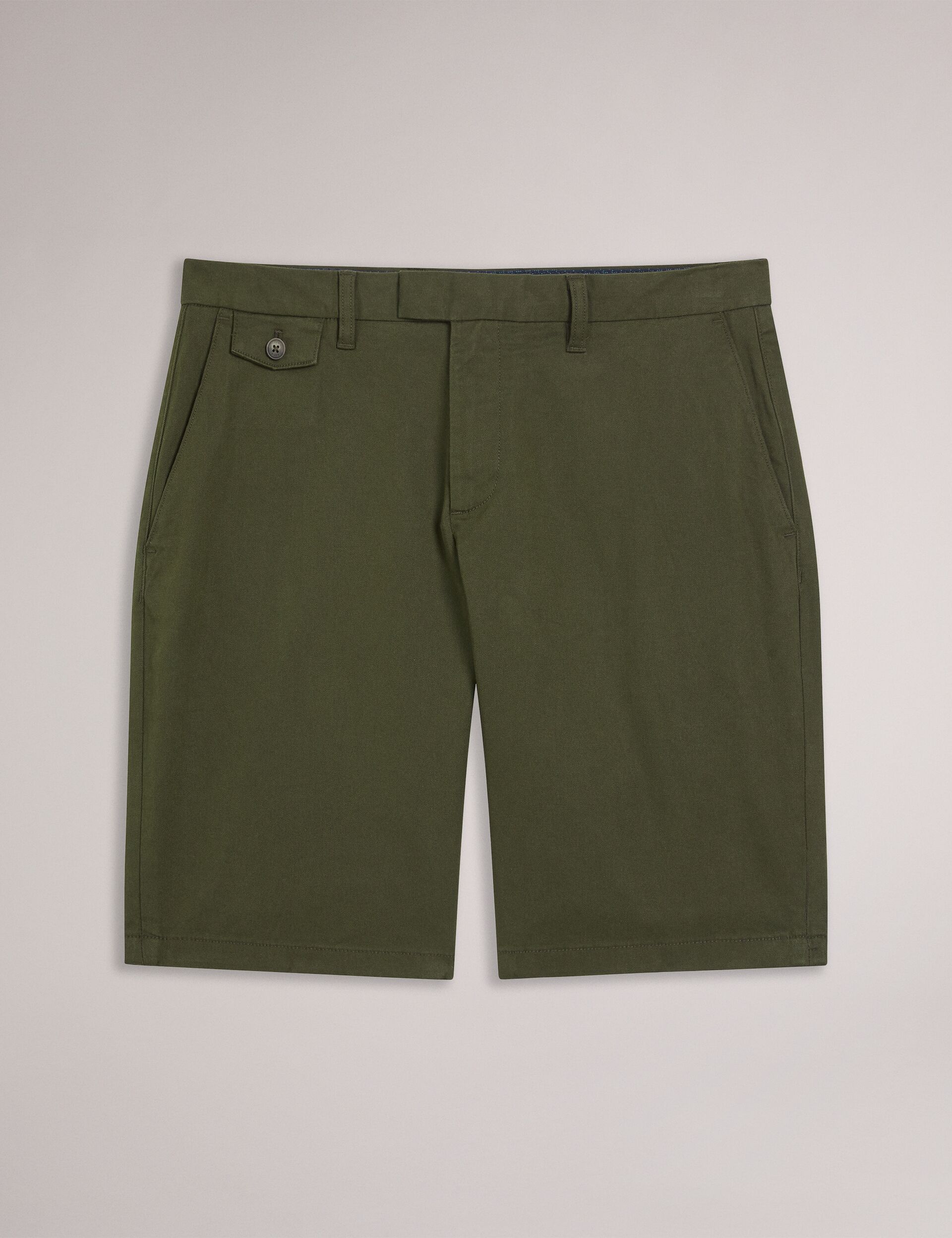 Ted Baker London Mens Olive Green Slim Chino Cotton fashion Long Shorts Sz 36 R NWT